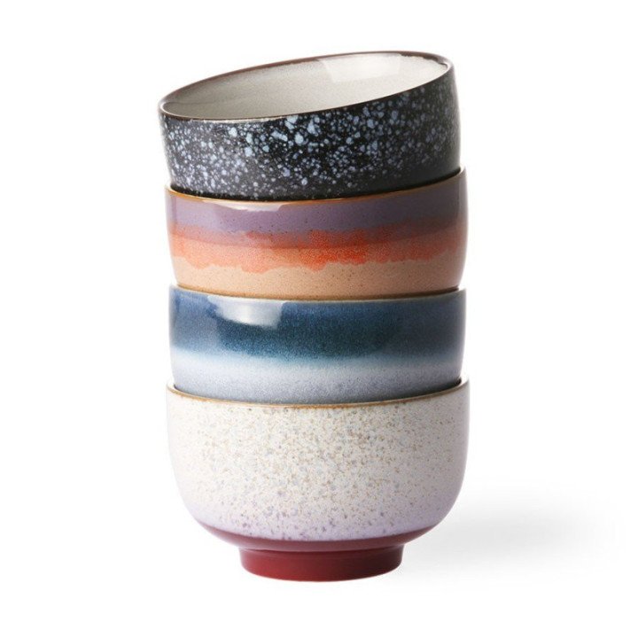 Set 4 Noodle Bowls 70´s Ceramic HK Living