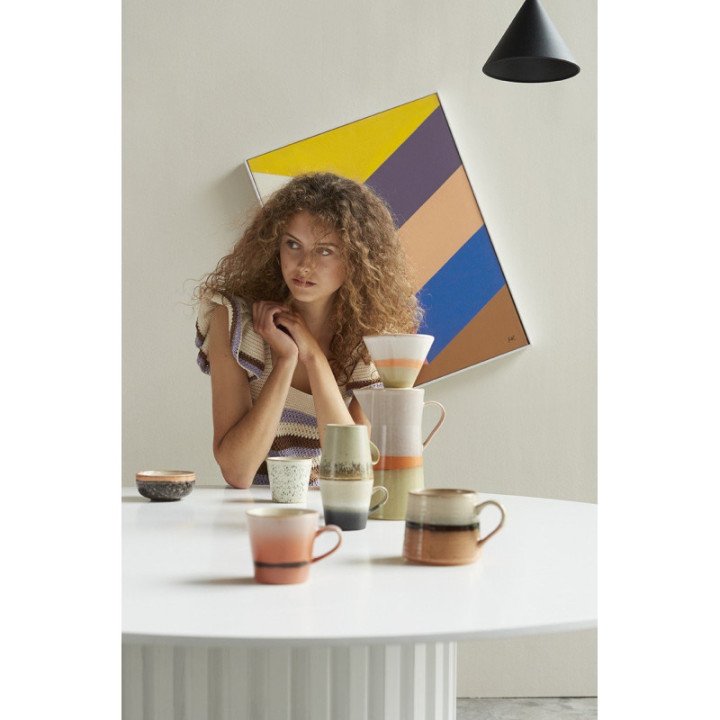 70s ceramics: americano mugs (set of 4), HKLiving
