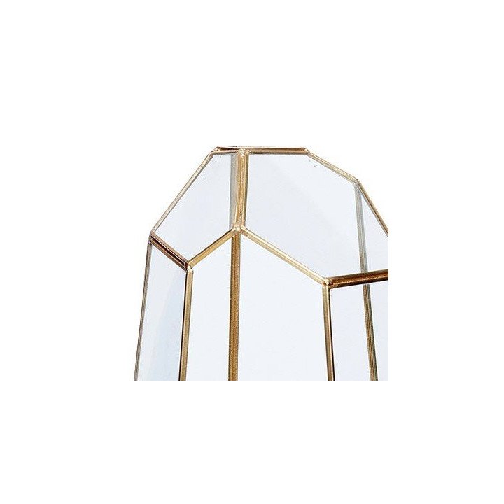 Terrario Geométrico mediano en latón y cristal hkliving