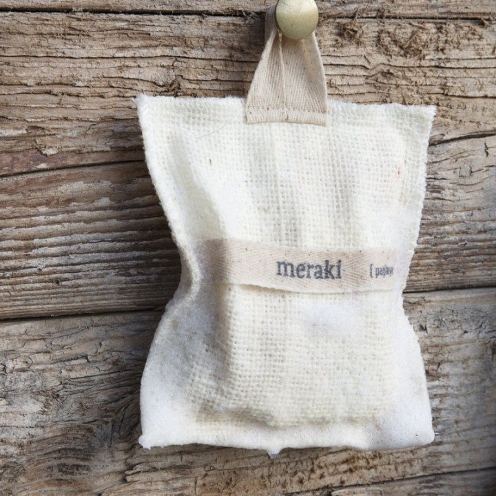 Guante de yute y jabón para ducha de Meraki
