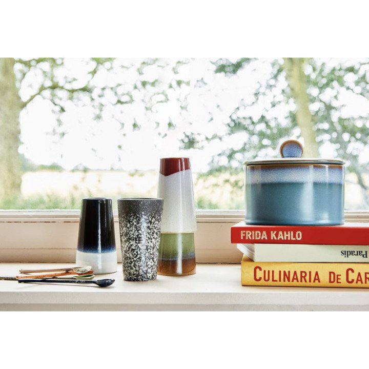 Cerámica de los años 70: tazas de café con leche (juego de 4)