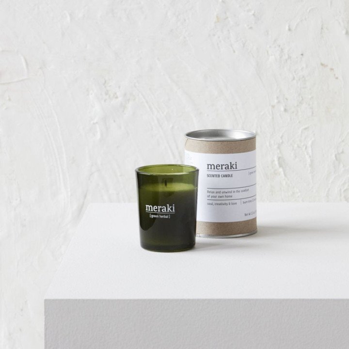 Vela aromática, Green herbal pequeña, Meraki