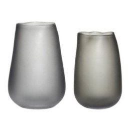Juego de Jarrones en cristal fumé de HUBSCH