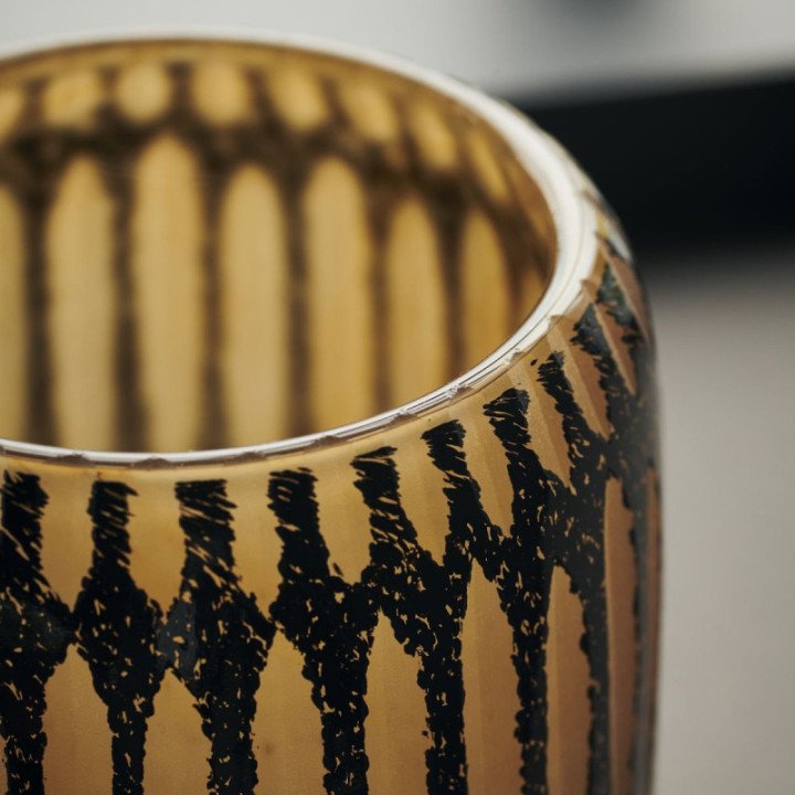 Jarrón Vase PIMPRI Black/Brown (pequeño), House Doctor