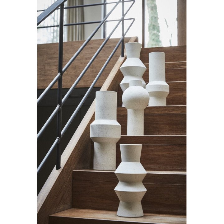 Speckled clay vase round M, HKLiving