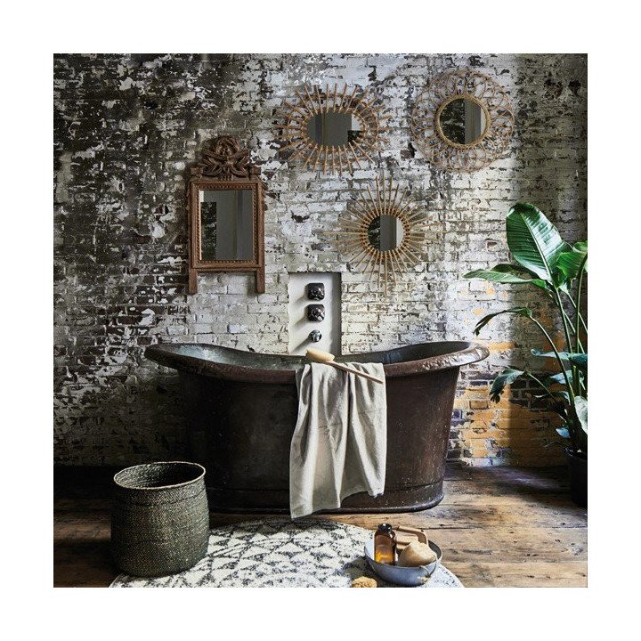 Espejo redondo de ramas natural HK Living