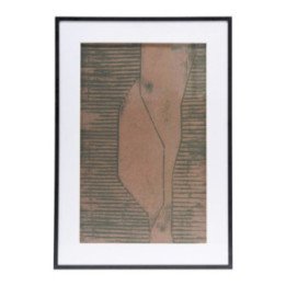 Illustration w. frame, FIELDS I, red/brown, House Doctor