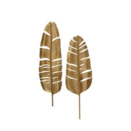 Juego de 2 Hojas decorativas en latón