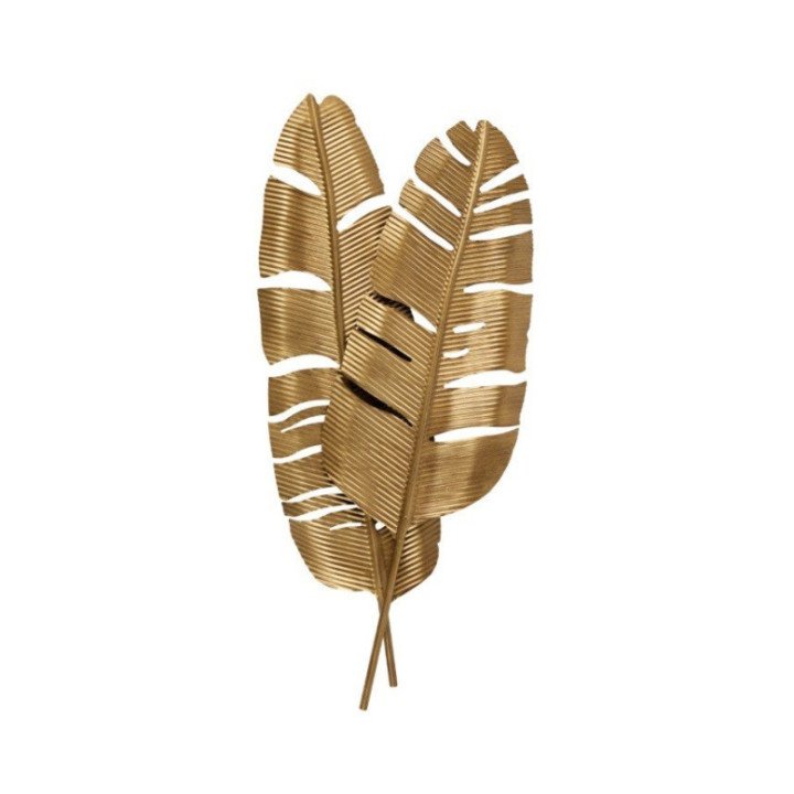 Juego de 2 Hojas decorativas en latón