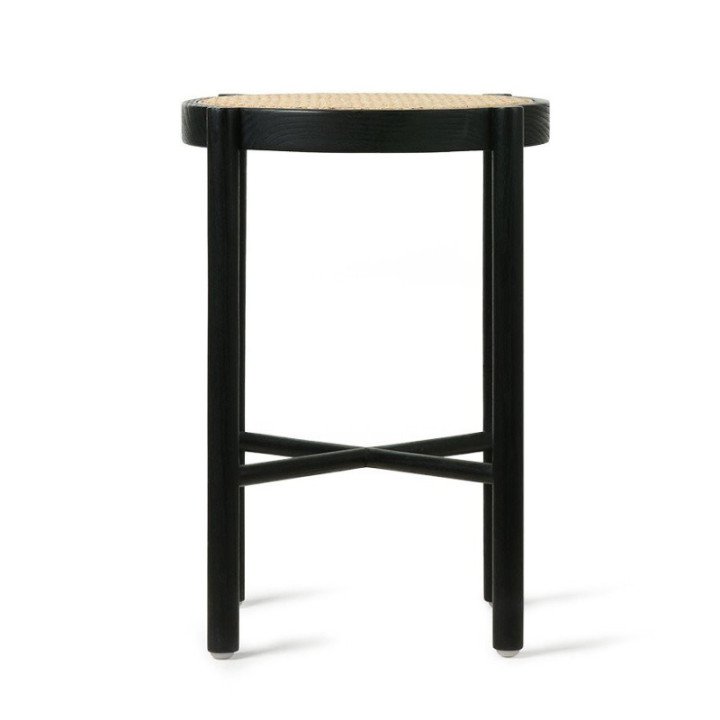Retro webbing stool black HKLiving
