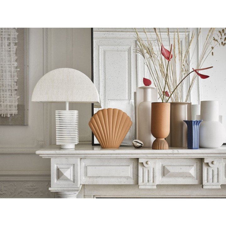 Ceramic shell vase terra L, HK Living