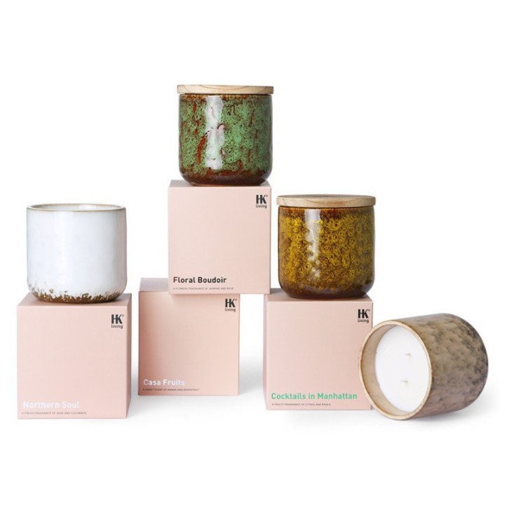 Ceramic scented candle: casa fruits, HKLiving