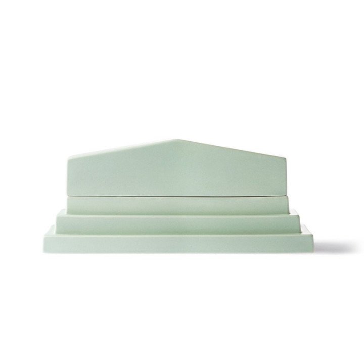 Caja decorativa Romina gris, roman temple box, HKLiving