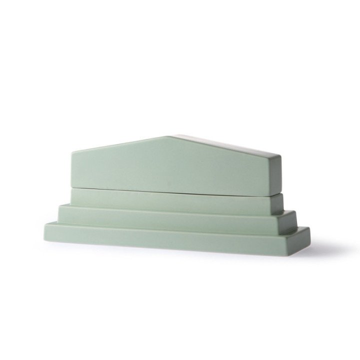 Caja decorativa Romina gris, roman temple box, HKLiving