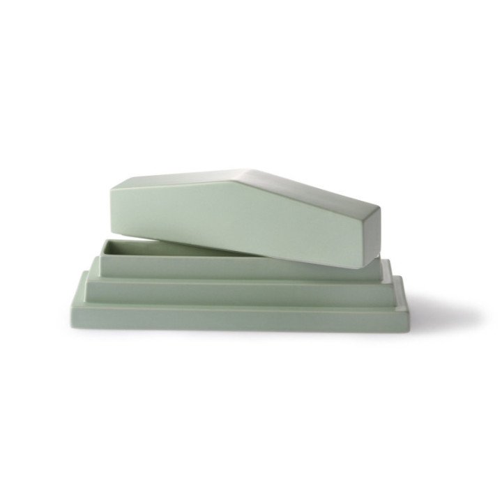 Caja decorativa Romina gris, roman temple box, HKLiving