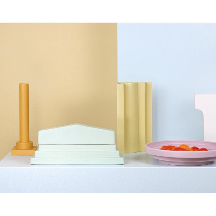 Caja decorativa Romina gris, roman temple box, HKLiving