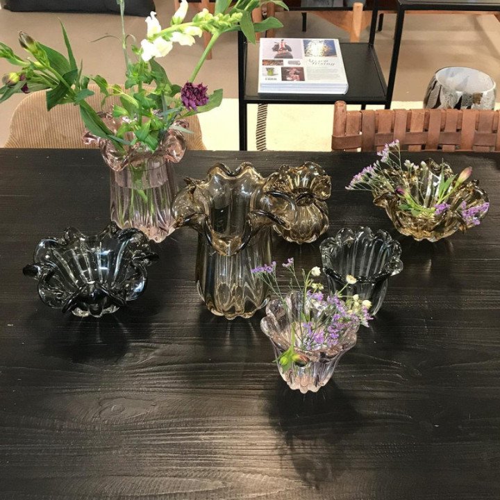 Jarrón KATAJA vase L brown, Nordal Denmark