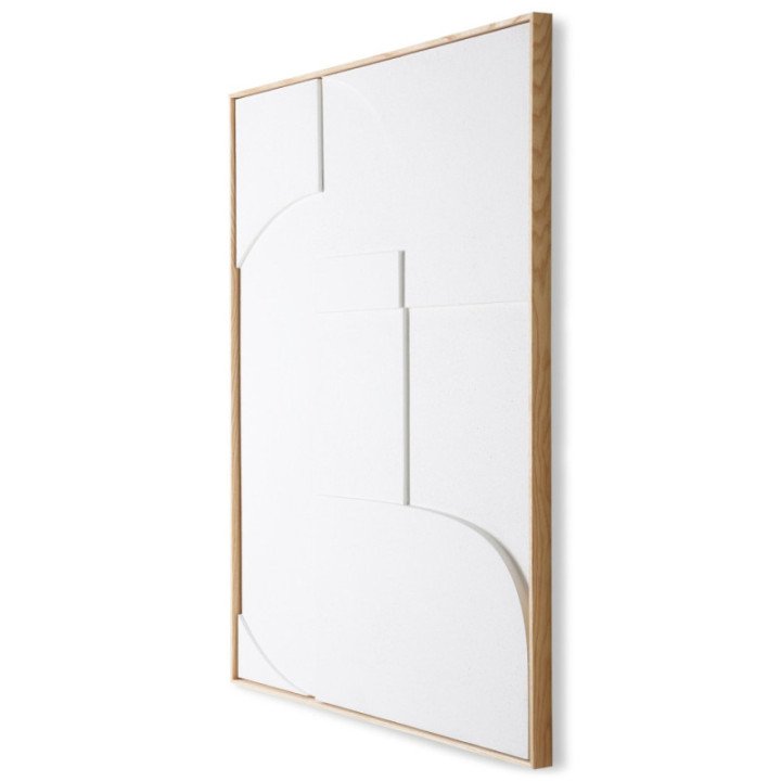 FRAMED RELIEF ART PANEL WHITE A EXTRA LARGE, HKliving