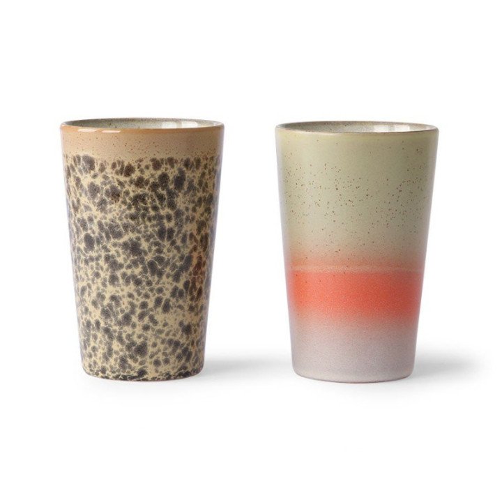 70s ceramics: tea mugs (set of 2), HKLiving