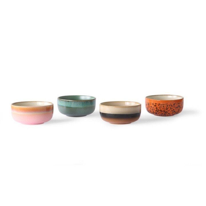 70s ceramics: dessert bowls (set of 4), HKLivin
