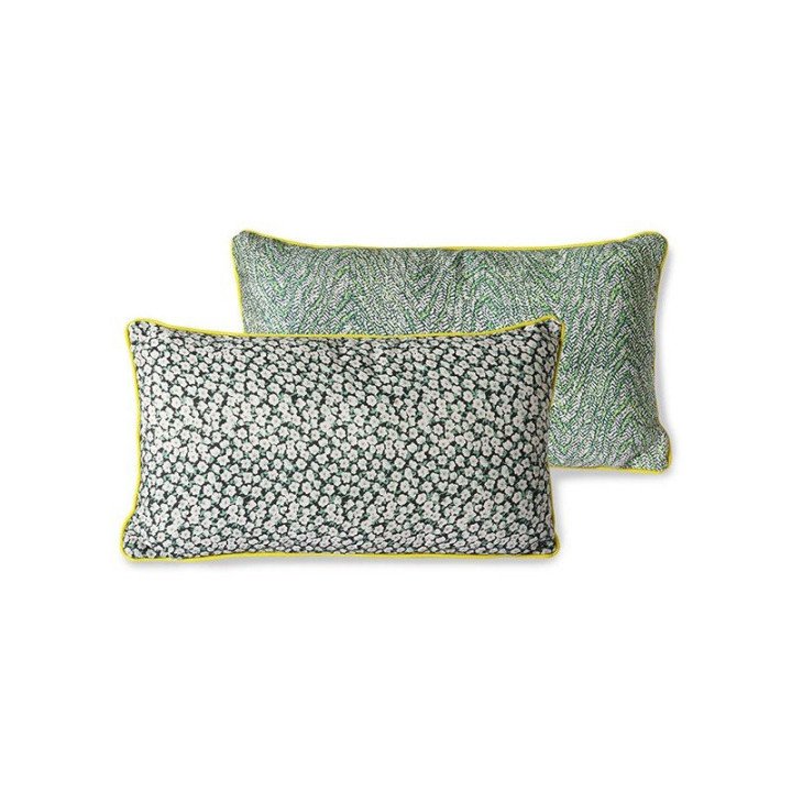 Doris for hkliving: printed cushion green (35x60)