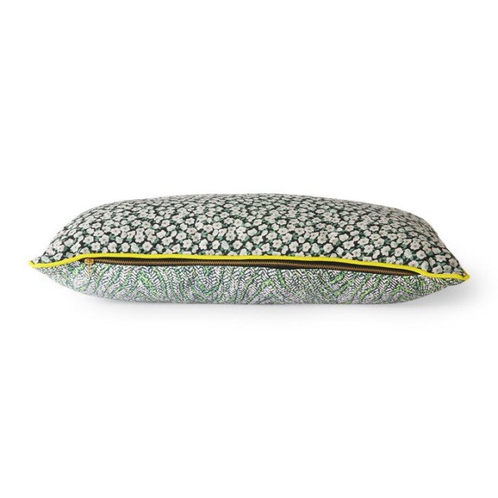 Doris for hkliving: printed cushion green (35x60)