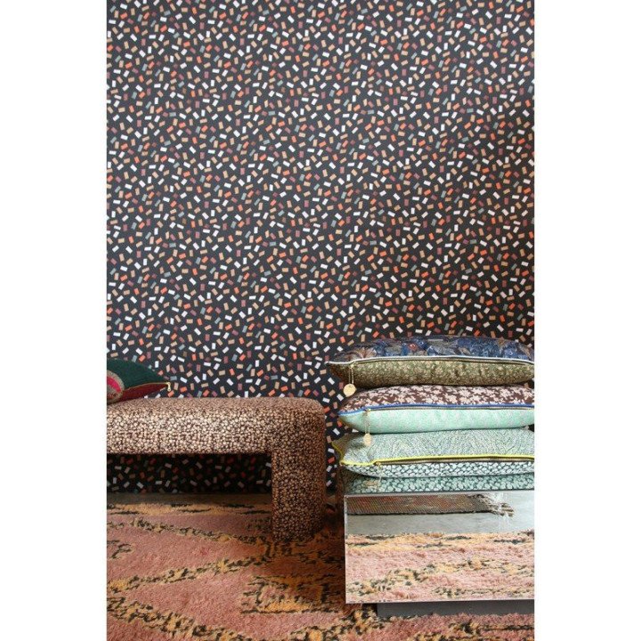 Doris for hkliving: printed cushion green (35x60)