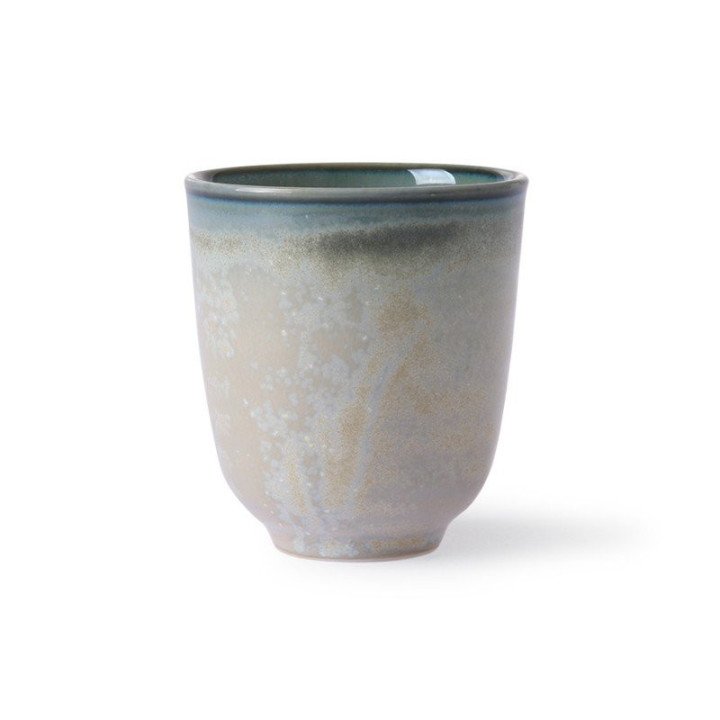 Cerámica home chef: taza gris / verde, Set de 6,  HK Living