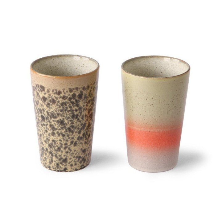 70s ceramics: tea mugs (set of 2), HKLiving