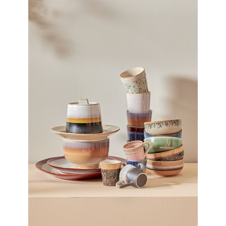 70s ceramics: americano mugs (set of 4)