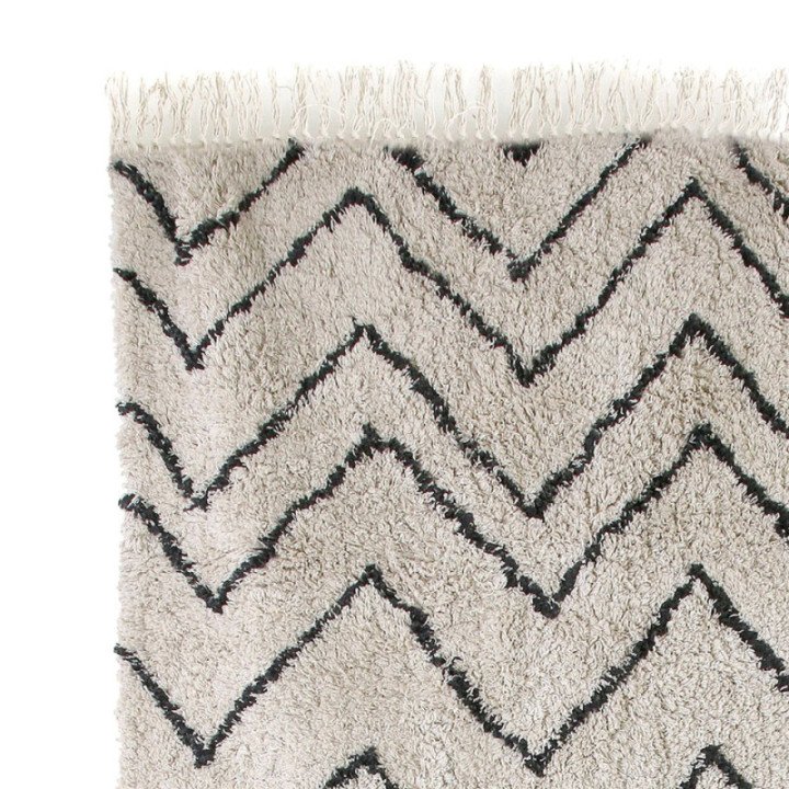 Alfombra cotton zigzag runner (75x220), HKLiving