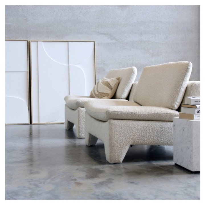 FLUFFY CUSHION WHITE/BEIGE (35X55), HKliving