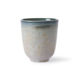 Cerámica home chef: taza gris / verde, Set de 6,  HK Living